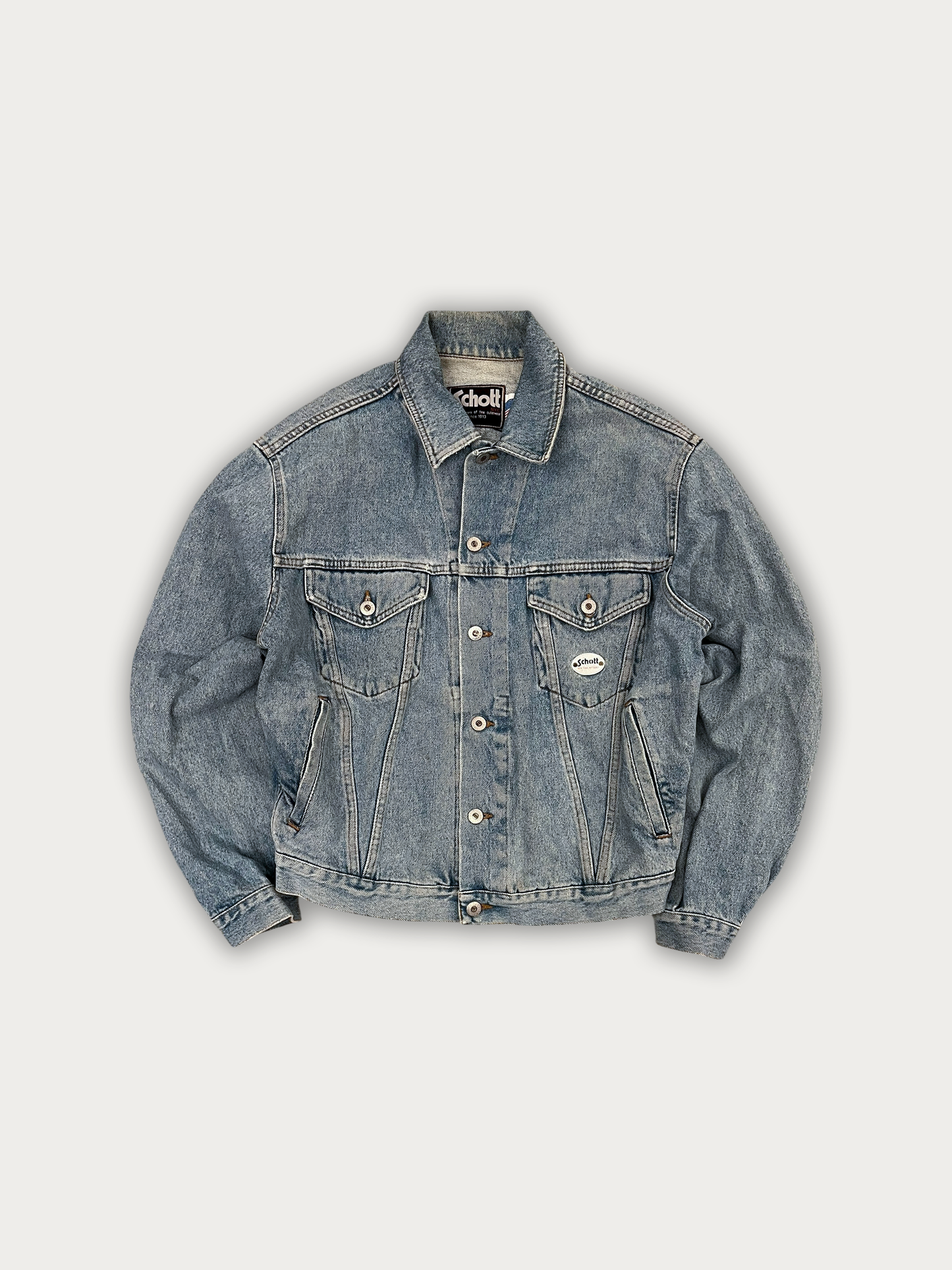 Vintage 90s Schott Denim Trucker