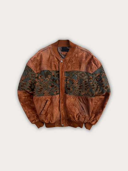 Vintage 90s Aztec Suede Jacket