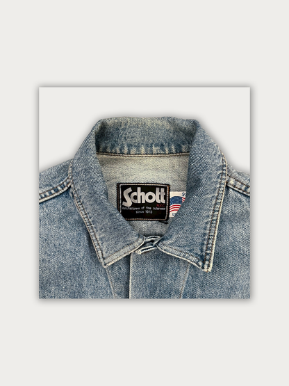 Vintage 90s Schott Denim Trucker