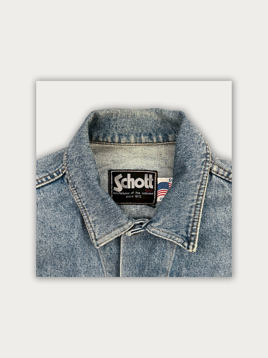Vintage 90s Schott Denim Trucker