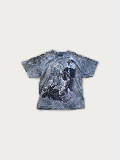 The Mountain "North American Wildlife Collage" Tie-Dye Tee