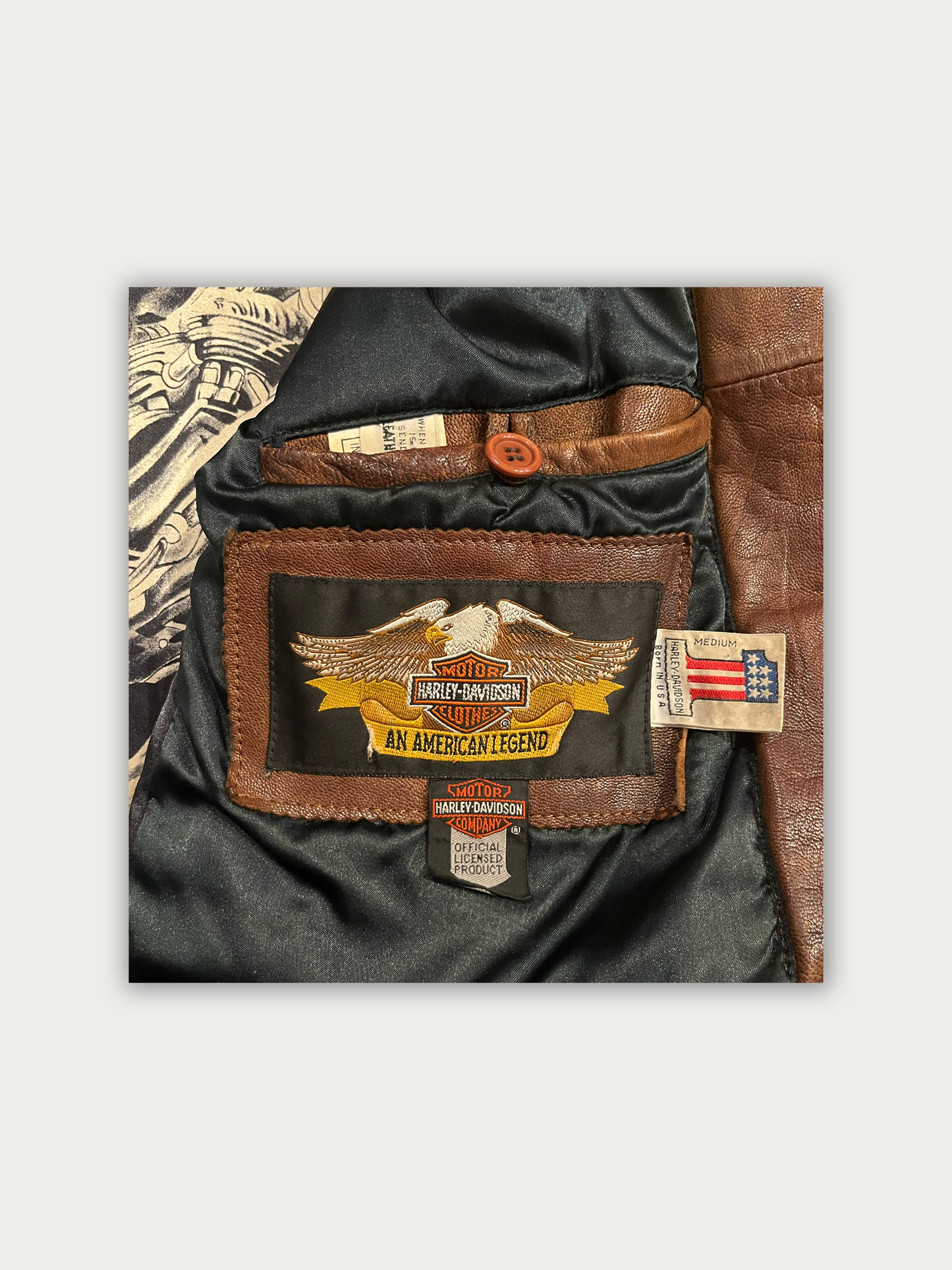 90s Harley Davidson Leather Jacket