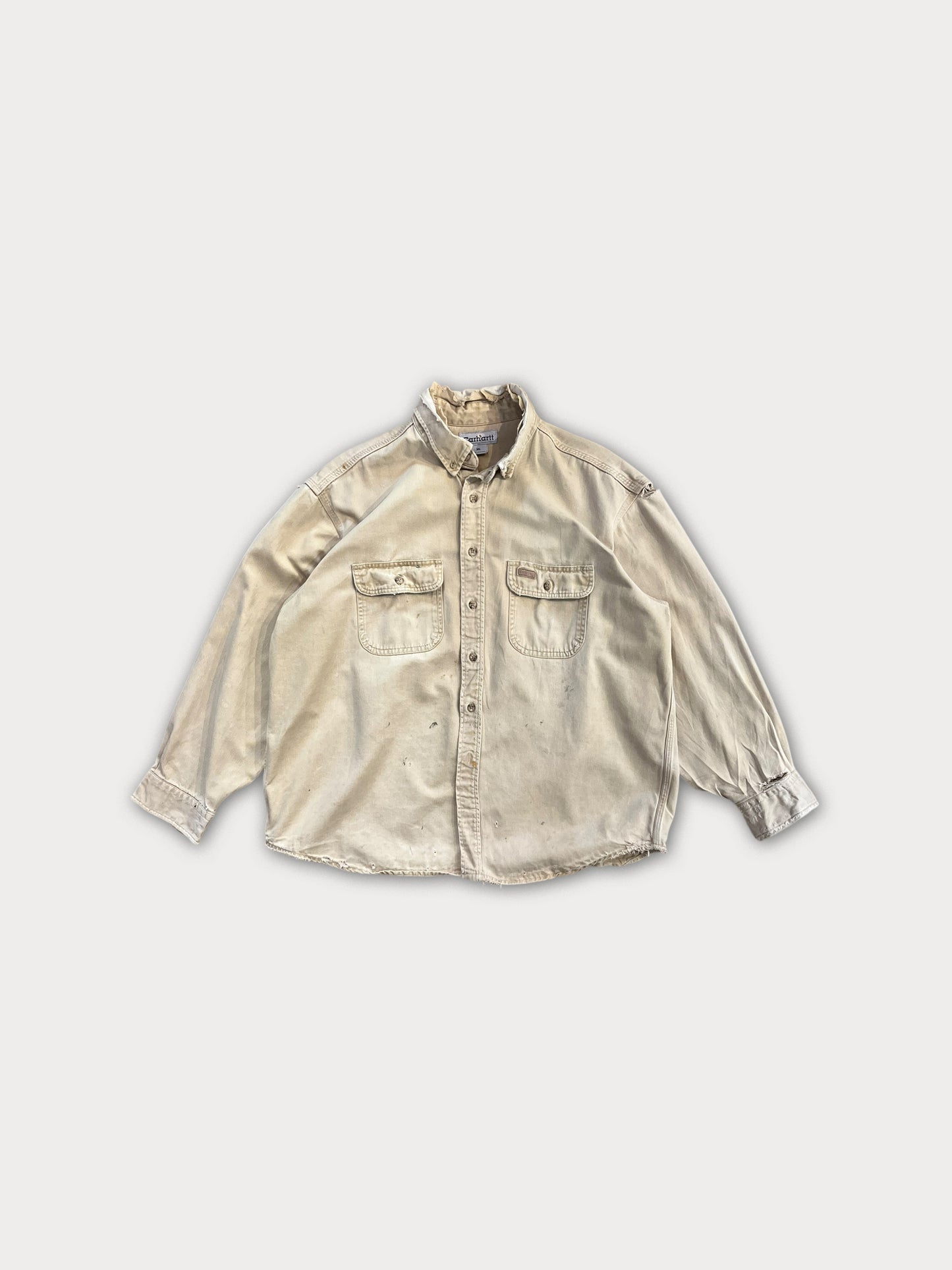 90s Carhartt Shirt (Distressed+sun faded)