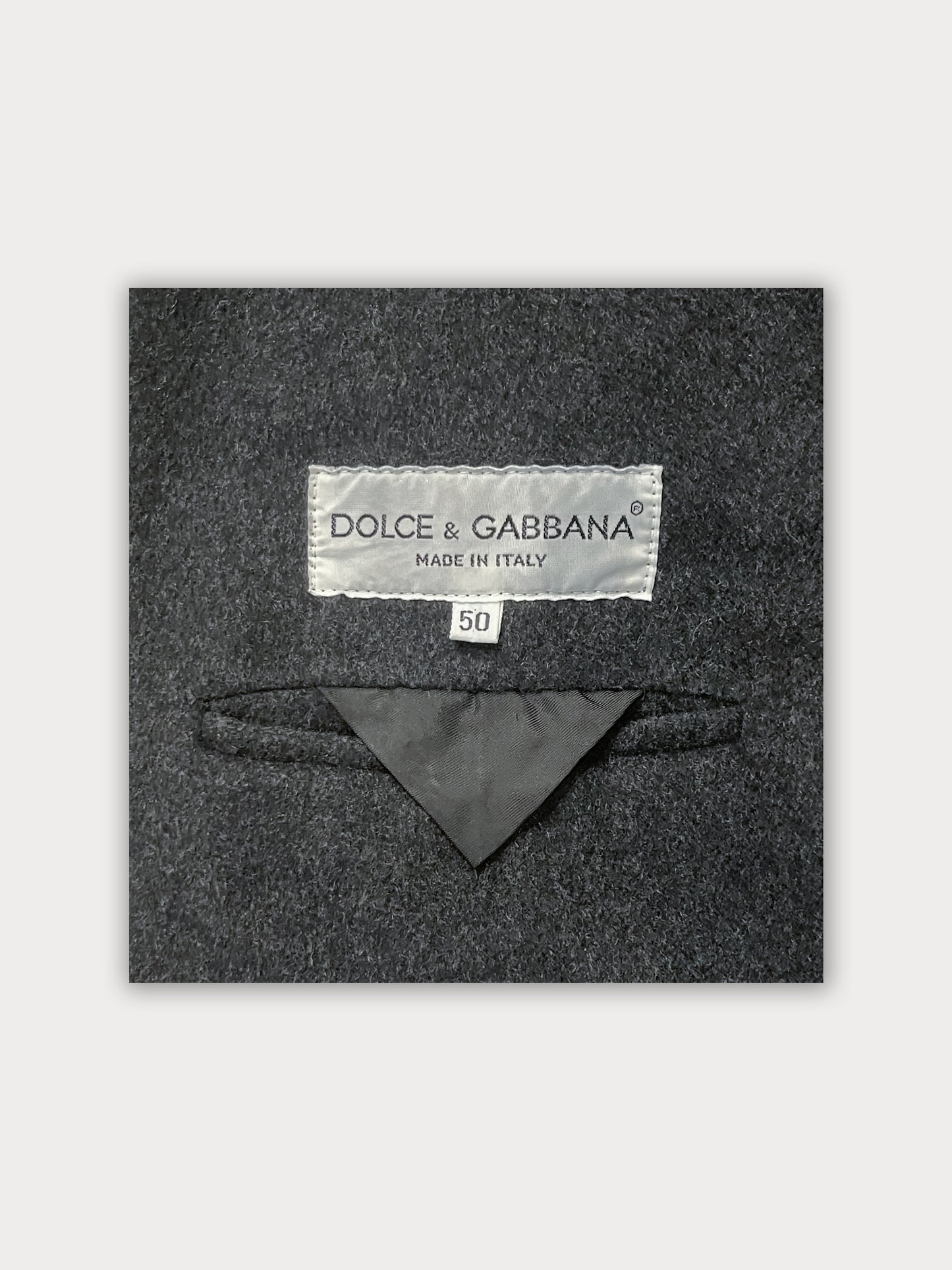 RARE Vintage Mid 90s Runway PROTOTYPE Dolce & Gabbana Wool Trench Coat