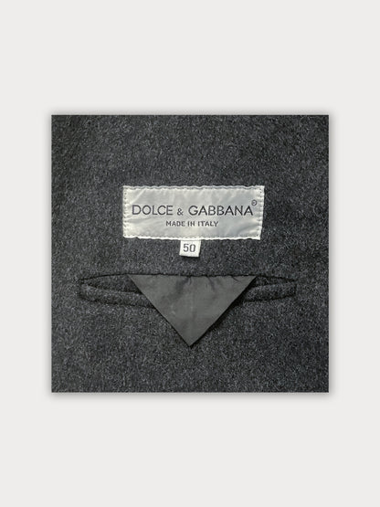 RARE Vintage Mid 90s Runway PROTOTYPE Dolce & Gabbana Wool Trench Coat