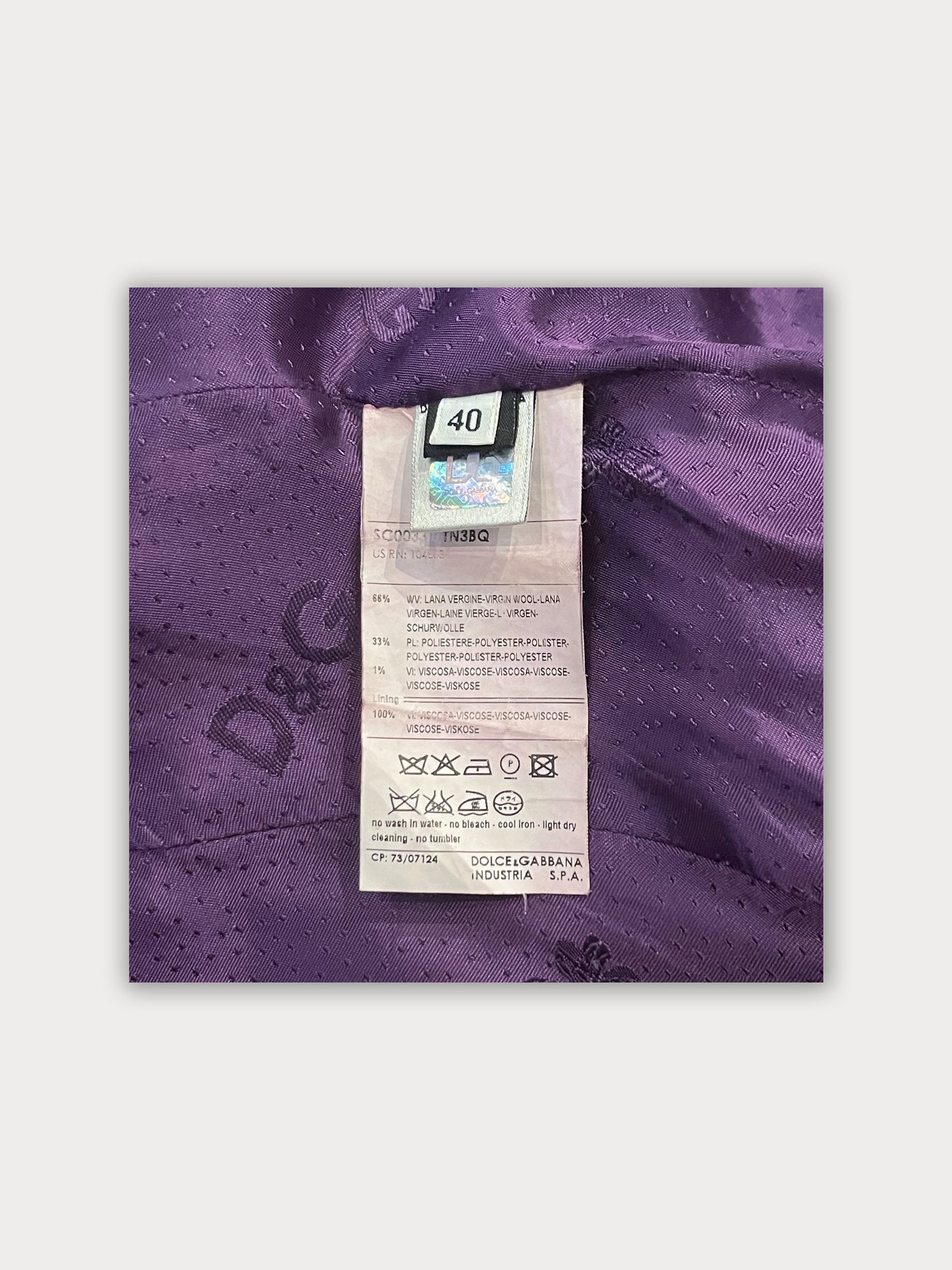 Vintage Dolce & Gabbana Wool Trench Coat