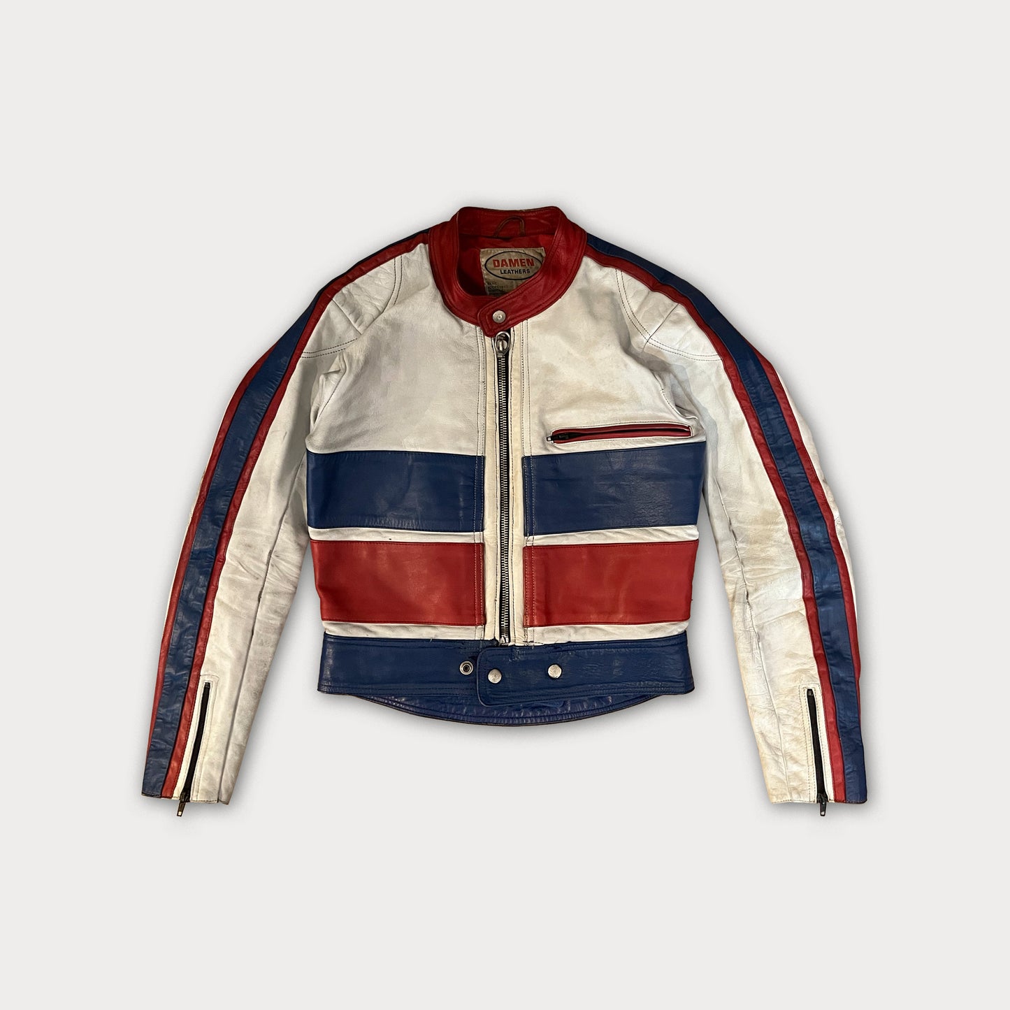 80s Vintage Leather Biker Jacket+Pants