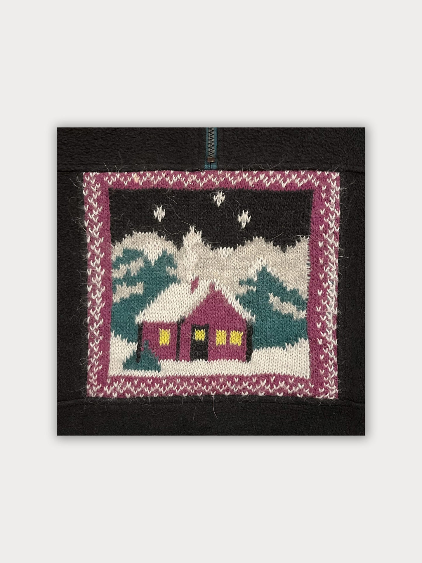 Vintage 90s Embroidered Fleece