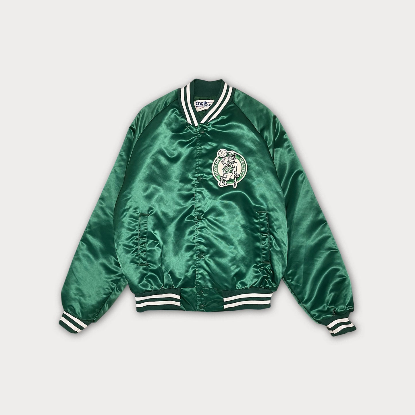 90s White Chalk Celtics Jacket (Scratch on the front)