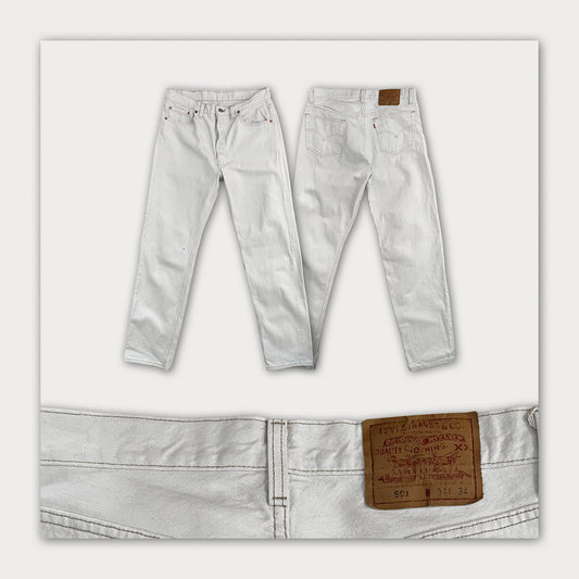 Levi's 501 White Jeans