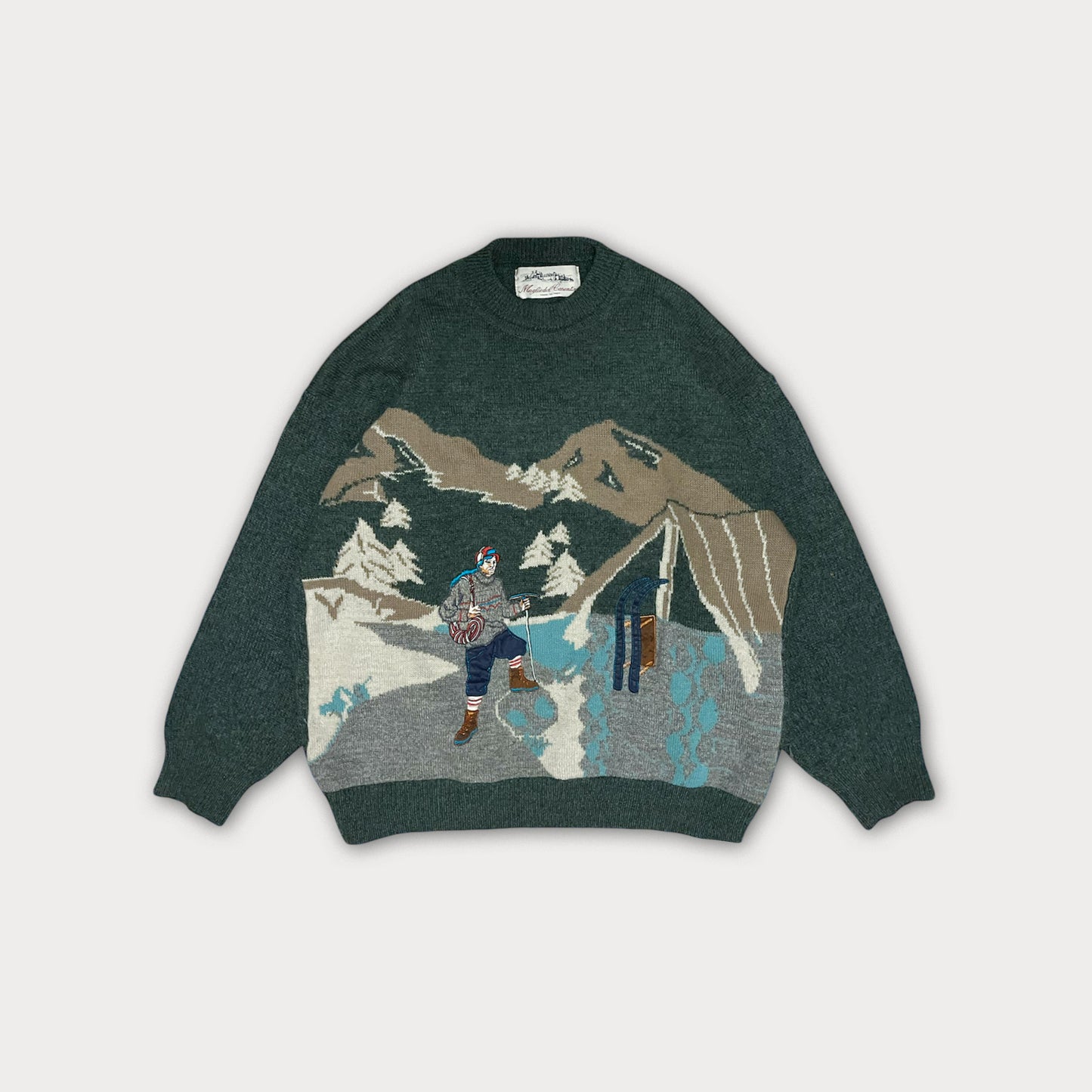 90s Embroidered Wool Sweater