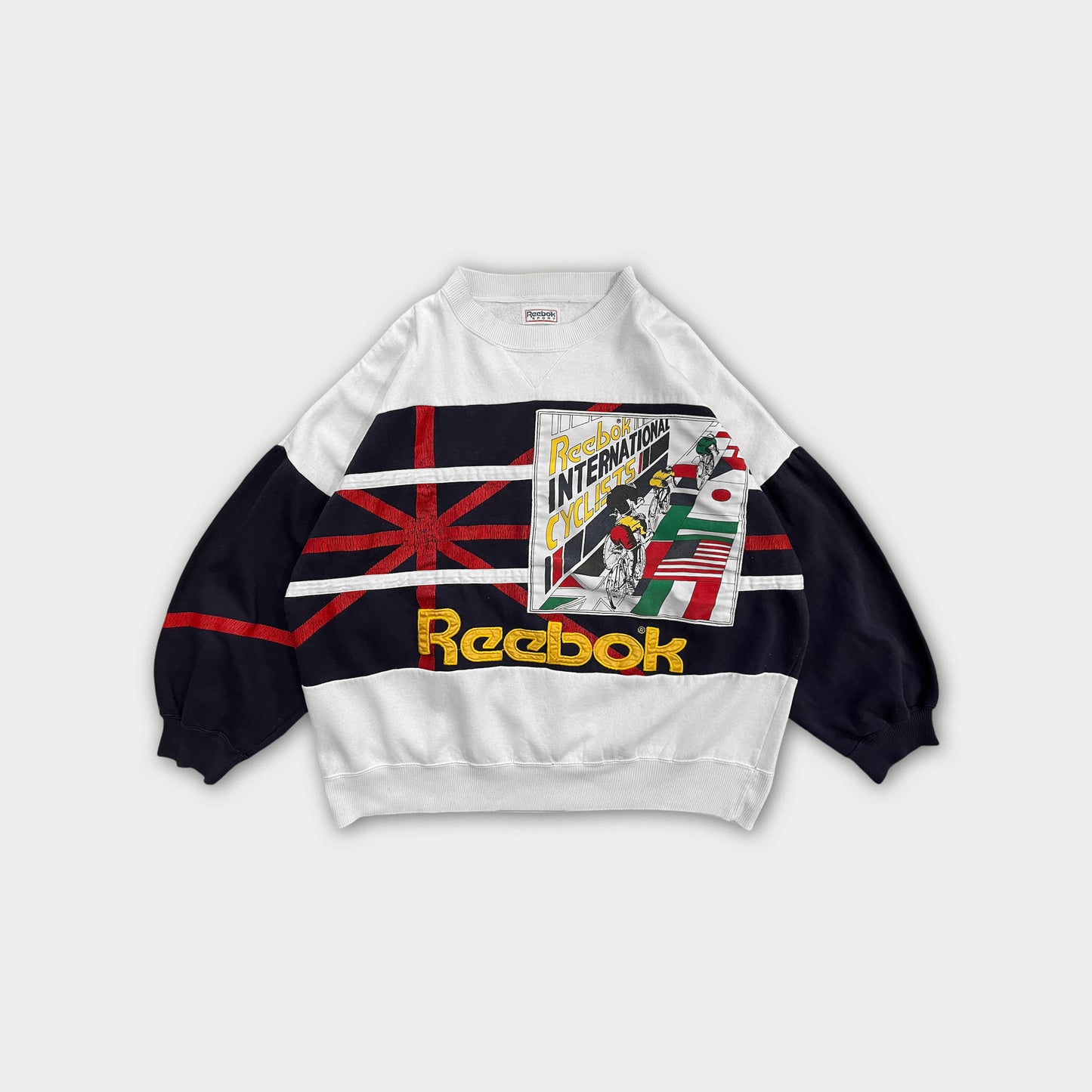 Vintage 1980's Reebok Cyclists Union Jack Sweatshirt