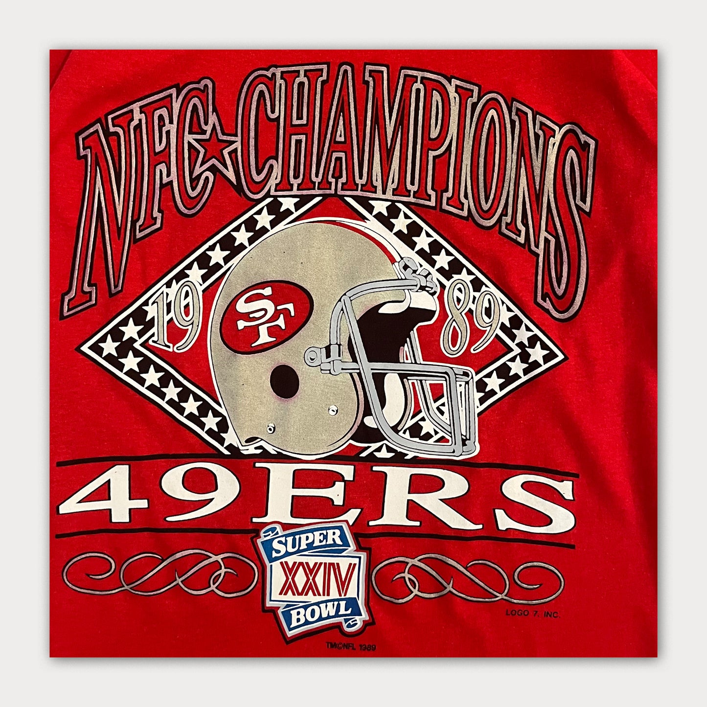 1989 NFC Champions SF 49ers Tee (Single Stitched)