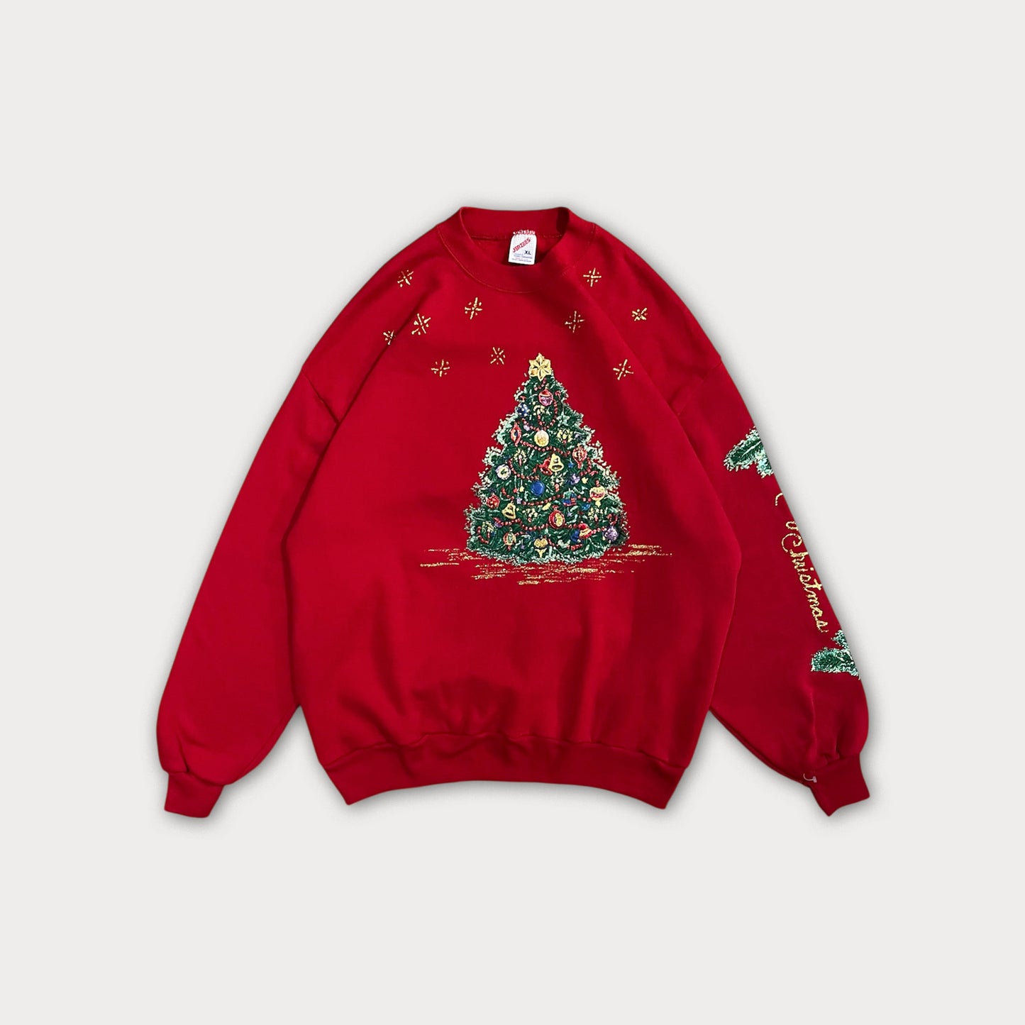 Late 80s XMas Jerzees Made in USA Sweatshirt - Deadstock