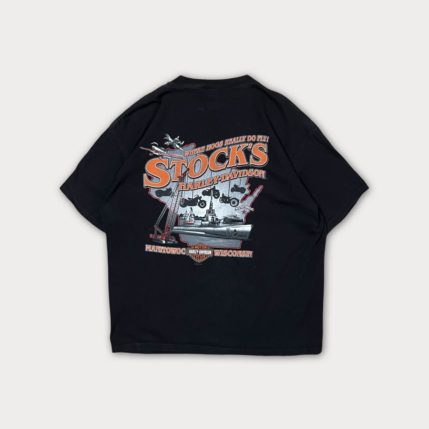 Harley Davidson Tee - on Hanes Beefy Heavy Cotton