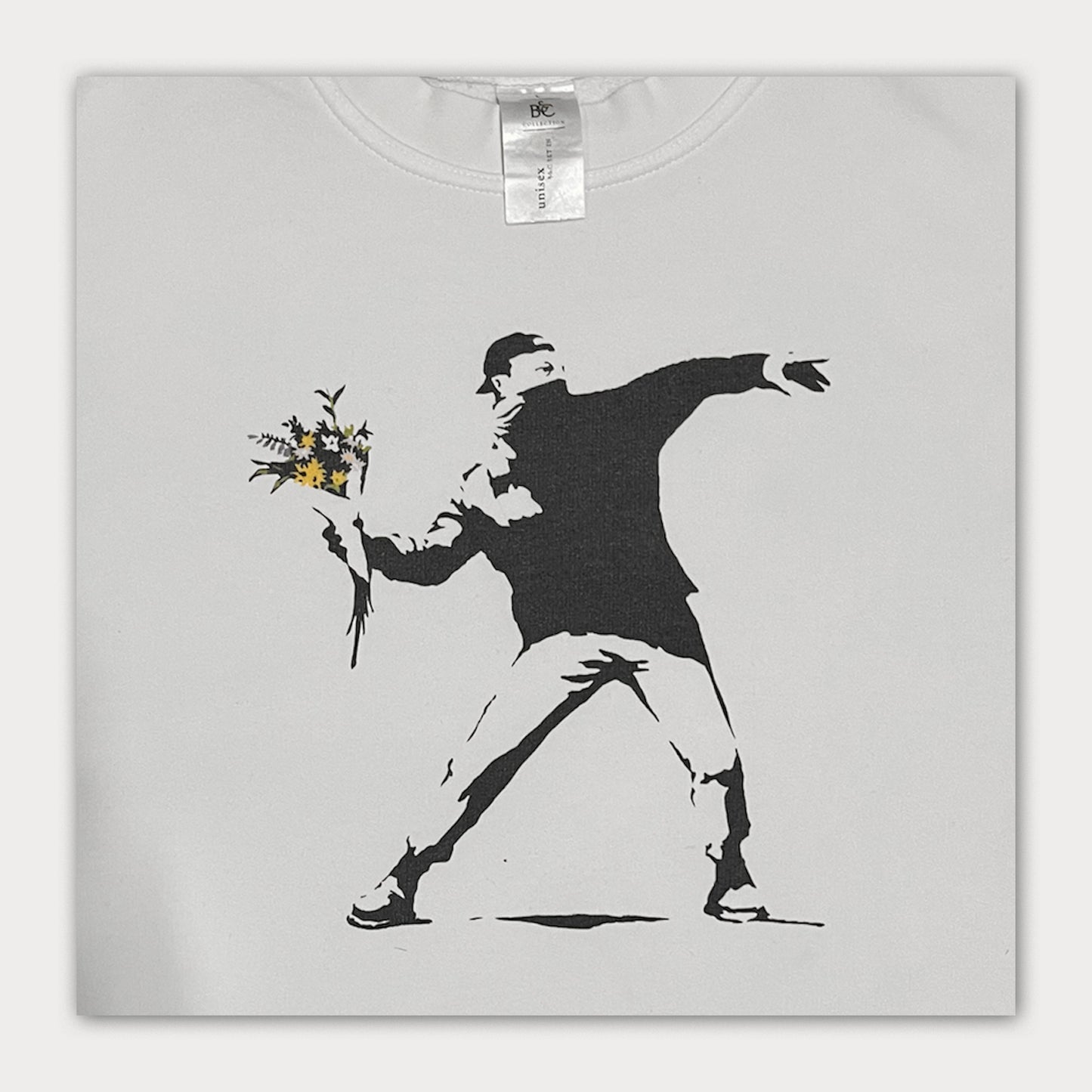 00s Banksy Flower Molotov Thrower Sweatshirt