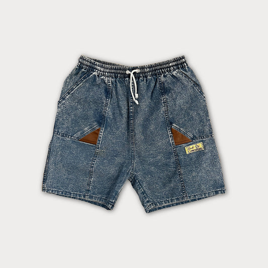 Acid Wash Denim Shorts