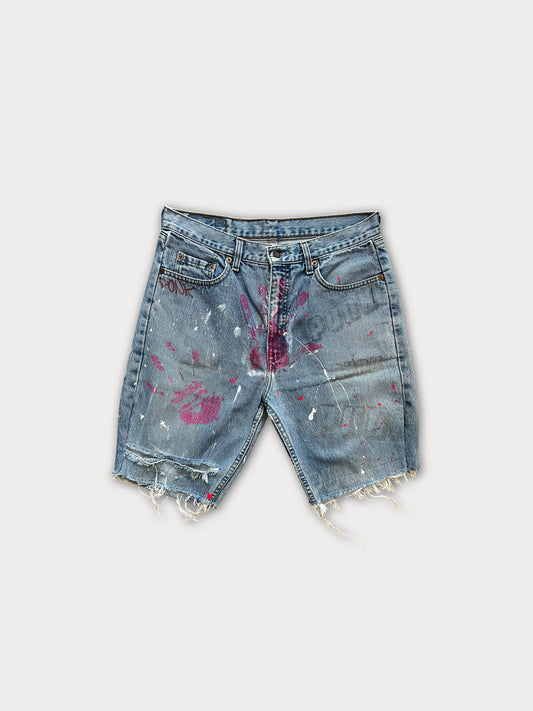 Levis Custom Orange Tab Shorts