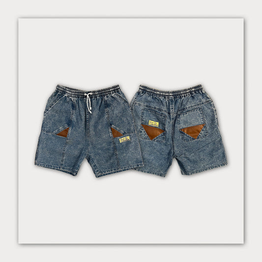 Acid Wash Denim Shorts