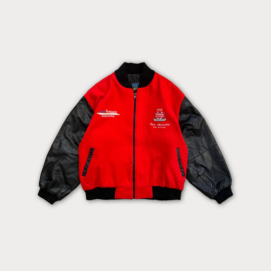 1994 Winston Drag Race Varsity Jacket (Wool+Leather)