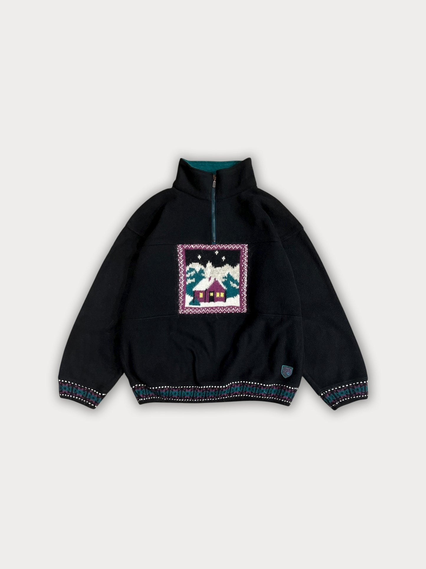 Vintage 90s Embroidered Fleece