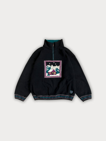 Vintage 90s Embroidered Fleece