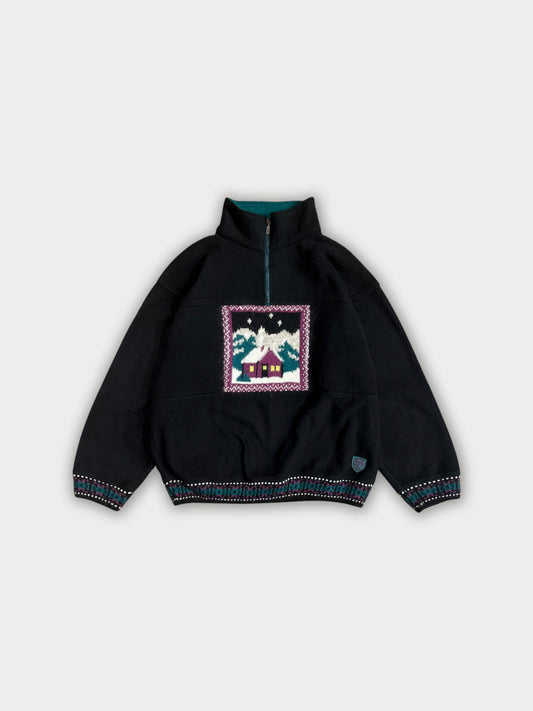 Vintage 90s Embroidered Fleece