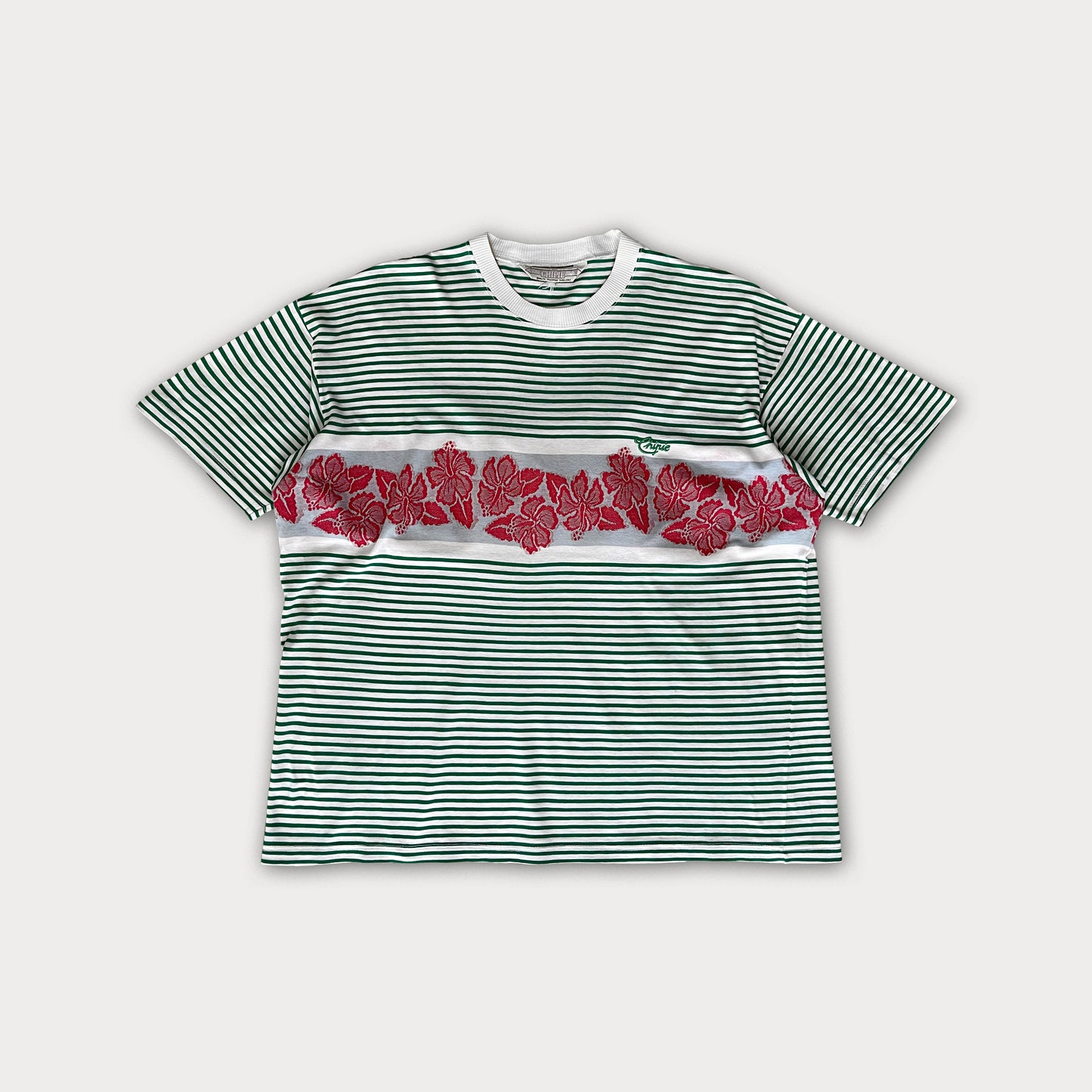 Stripes/hawaiian Tee
