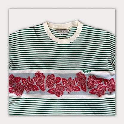 Stripes/hawaiian Tee