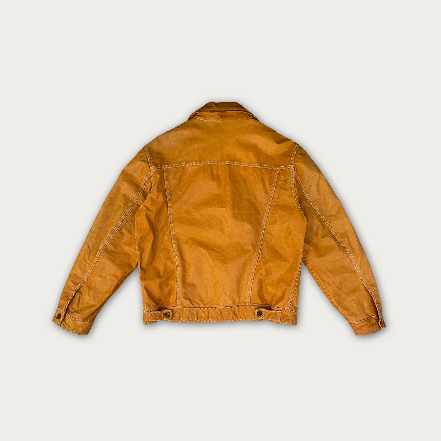 90s Marlboro Classics Mustard Leather Jacket