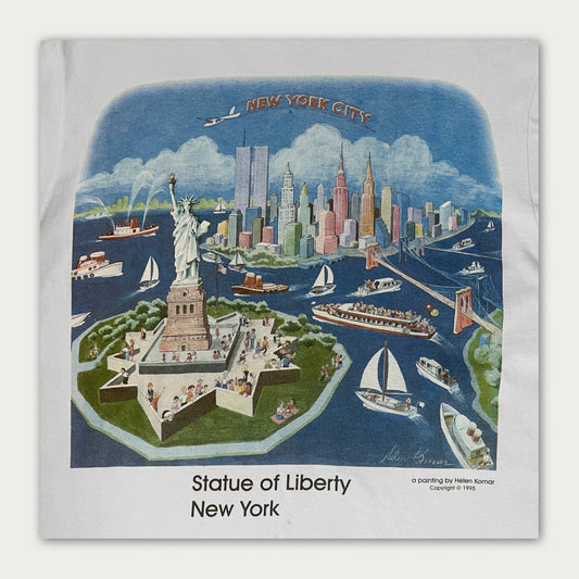 Rare 1995 Helen Komar Statue of Liberty NYC Painting 1995 Art Tee