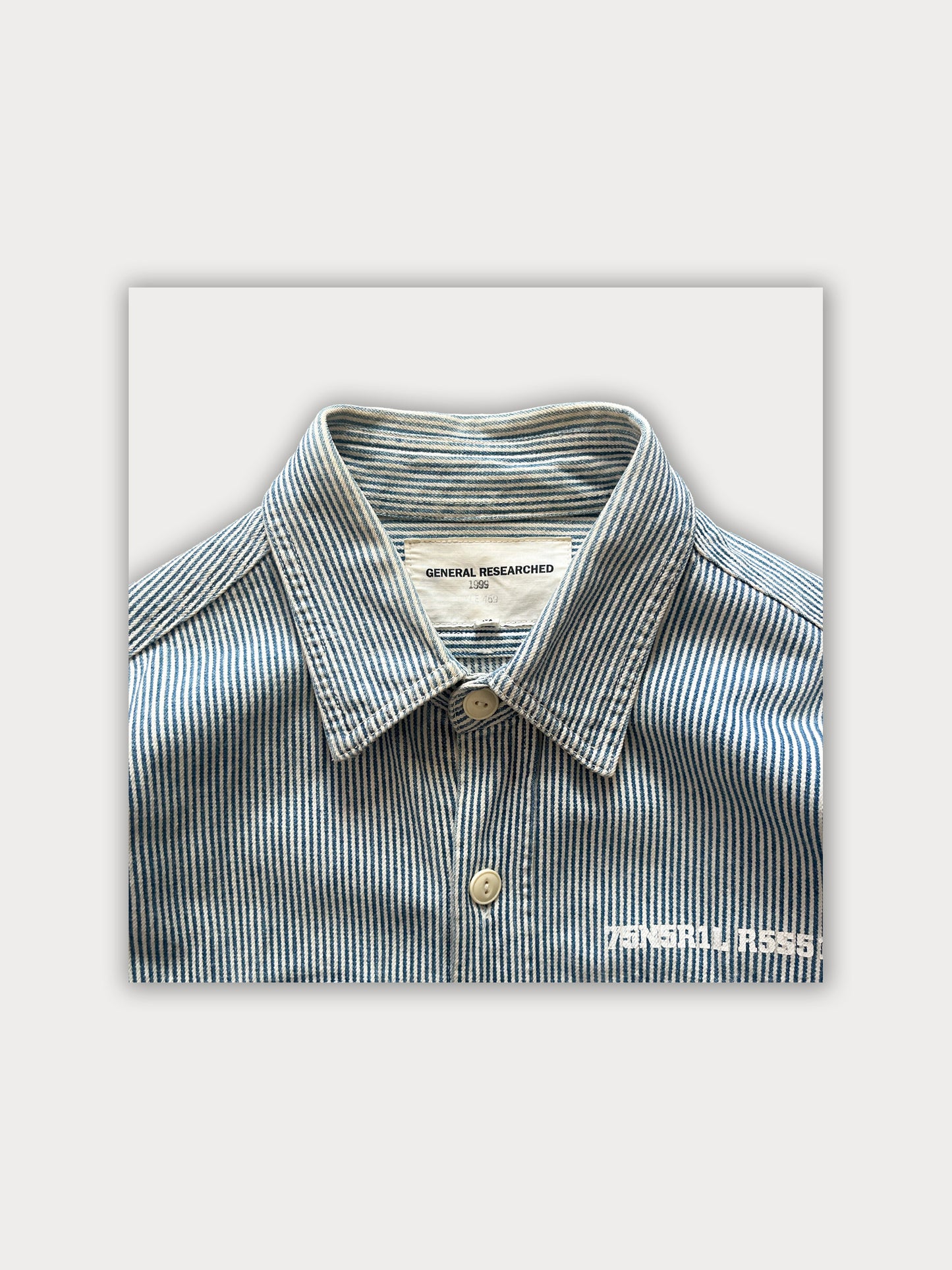 Rare Vintage 1999 General Researched 'Parasite' Hickory Shirt by Setsumasa Kobayashi