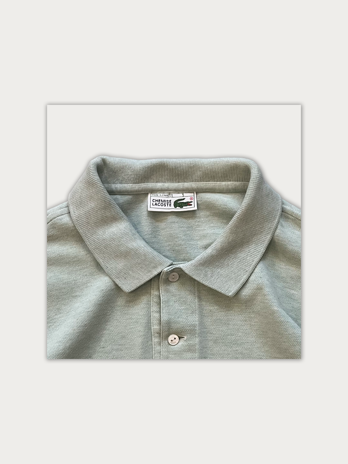 Vintage 80s Lacoste Long Sleeve Polo