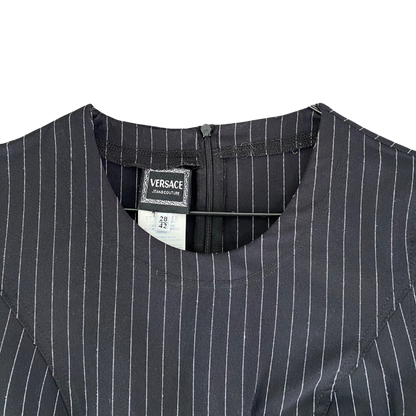 90's Versace Pinstriped Mini Dress