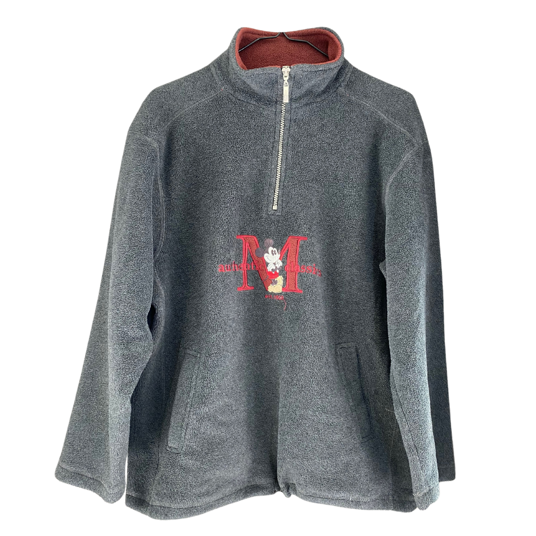 90's Disney Half Zip Fleece Sweater