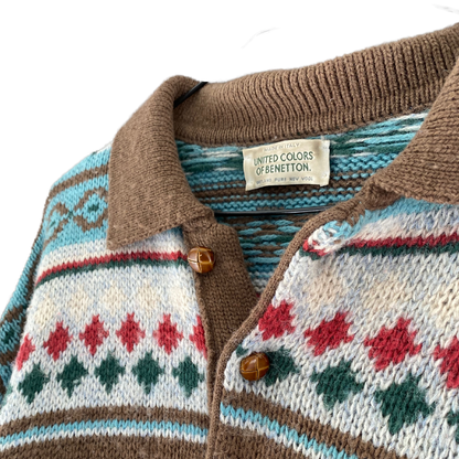 80's Benetton Oversized Wool Knit Sweater