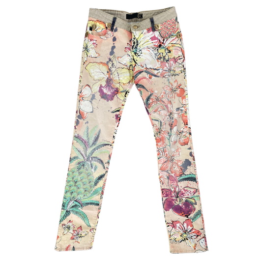 00's Just Cavalli Flower Patterned Jeans