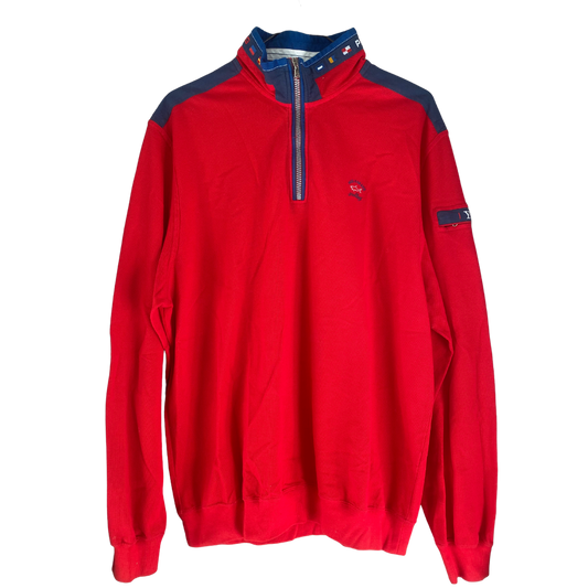 90's Paul & Shark Half Zip Cotton Sweater