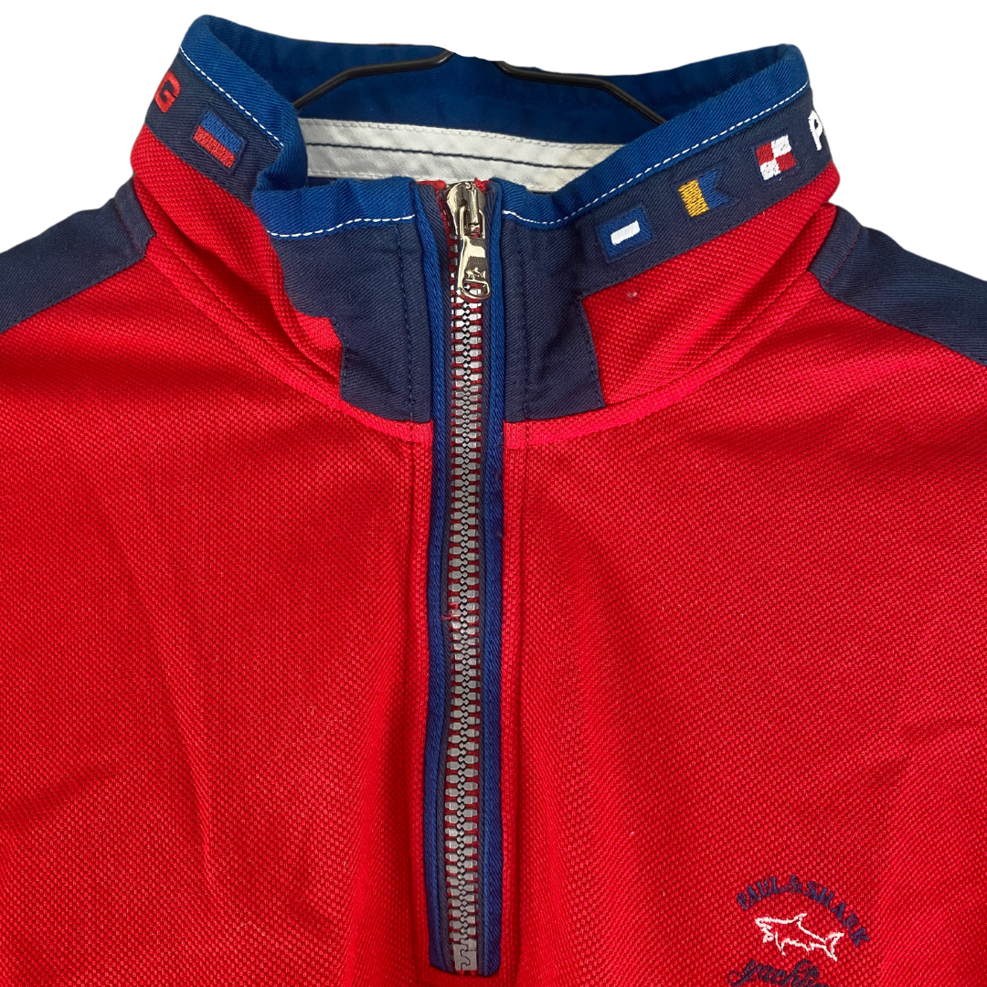 90's Paul & Shark Half Zip Cotton Sweater